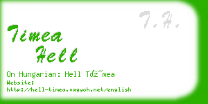 timea hell business card